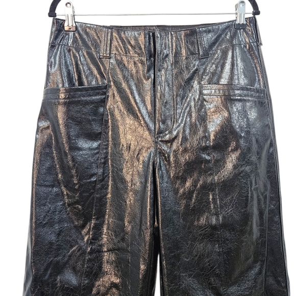 Free People Star-Crossed Lovers Vegan Leather Pants Size 10 - Picture 4 of 10